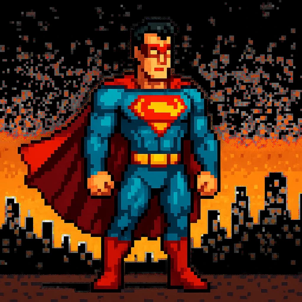 Pixel art: Superman